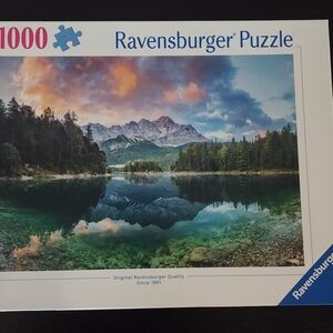 Ravensburger Puzzle Box Featuring Blue and White Packaging with Photo Detail
